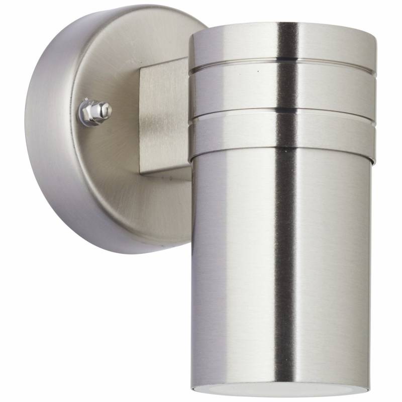 Brilliant LED Außen-Wandleuchte Hanni edelstahl 14 cm GU10 3 W warmweiß von Brilliant