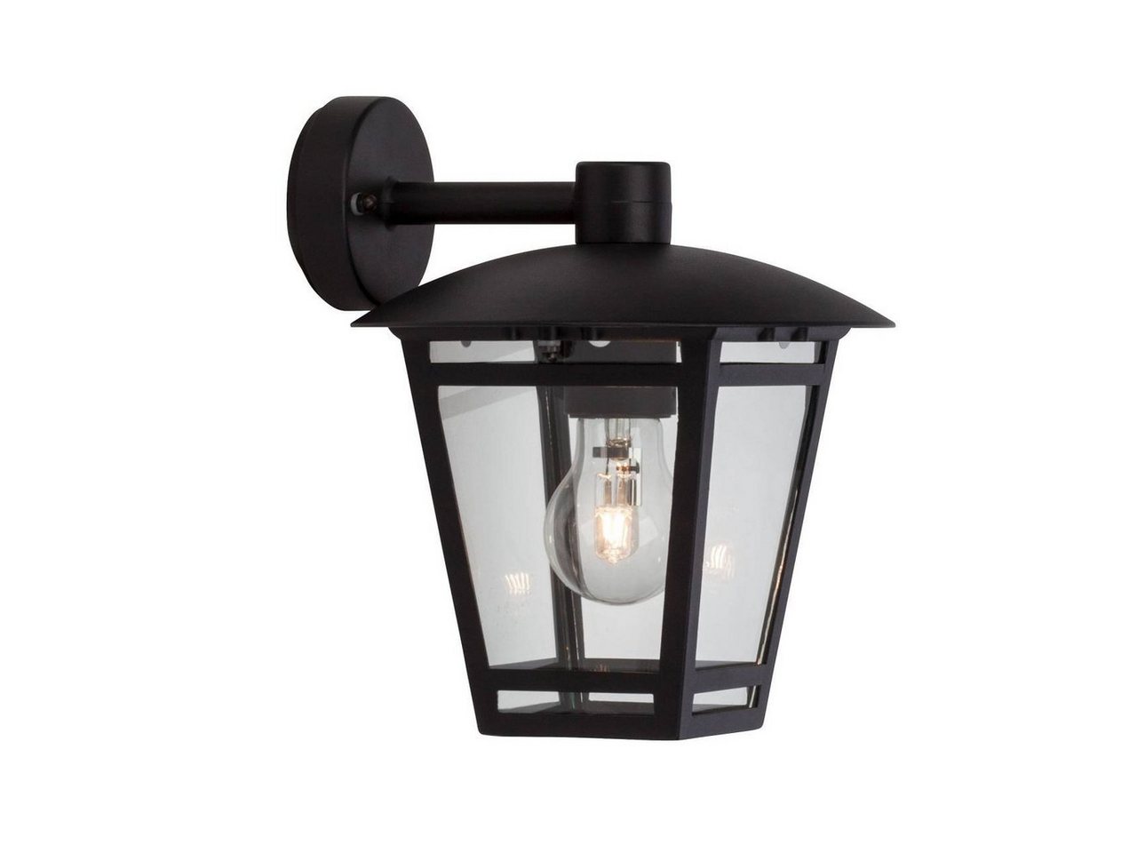 Brilliant LED Außen-Wandleuchte Riley, Lampe Riley Außenwandleuchte hängend schwarz 1x A60, E27, 40W, geeig von Brilliant