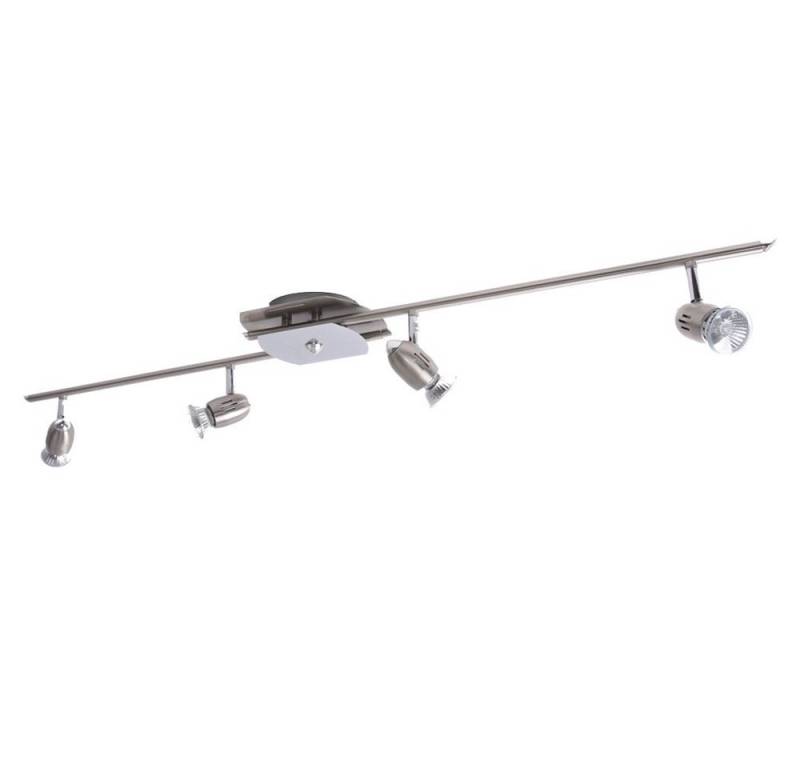 Brilliant LED Deckenleuchte, Leuchtmittel nicht inklusive, Decken Balken Strahler Wohn Schlaf Zimmer Lampe silber Spot Leiste von Brilliant