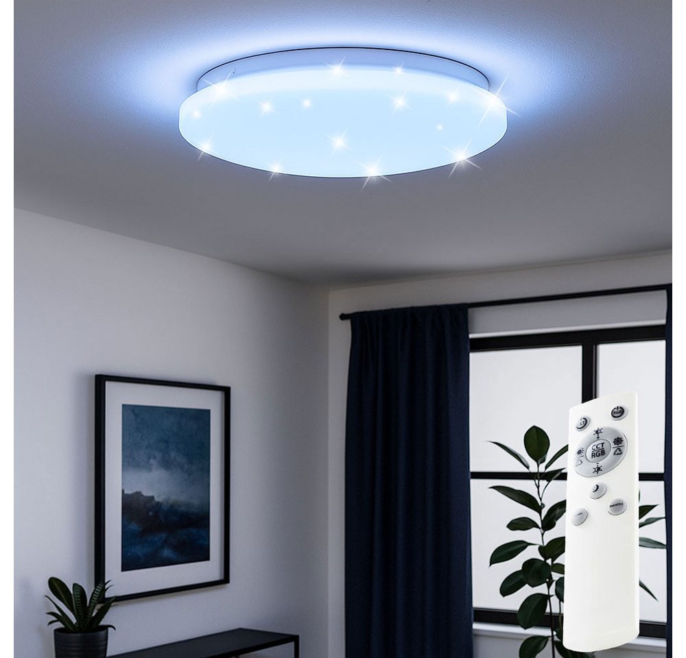 Brilliant LED Deckenleuchte, LED-Leuchtmittel fest verbaut, Kaltweiß, Warmweiß, Neutralweiß, Tageslichtweiß, Farbwechsel, Deckenlampe Deckenleuchte Farbwechsel Dimmer Fernbedienung Smart LED Brilliant LED Deckenleuchte, LED-Leuchtmittel fest verbaut, Kaltweiß, Warmweiß, Neutralweiß, Tageslichtweiß, Farbwechsel, Deckenlampe Deckenleuchte Farbwechsel Dimmer Fernbedienung Smart LED von Brilliant