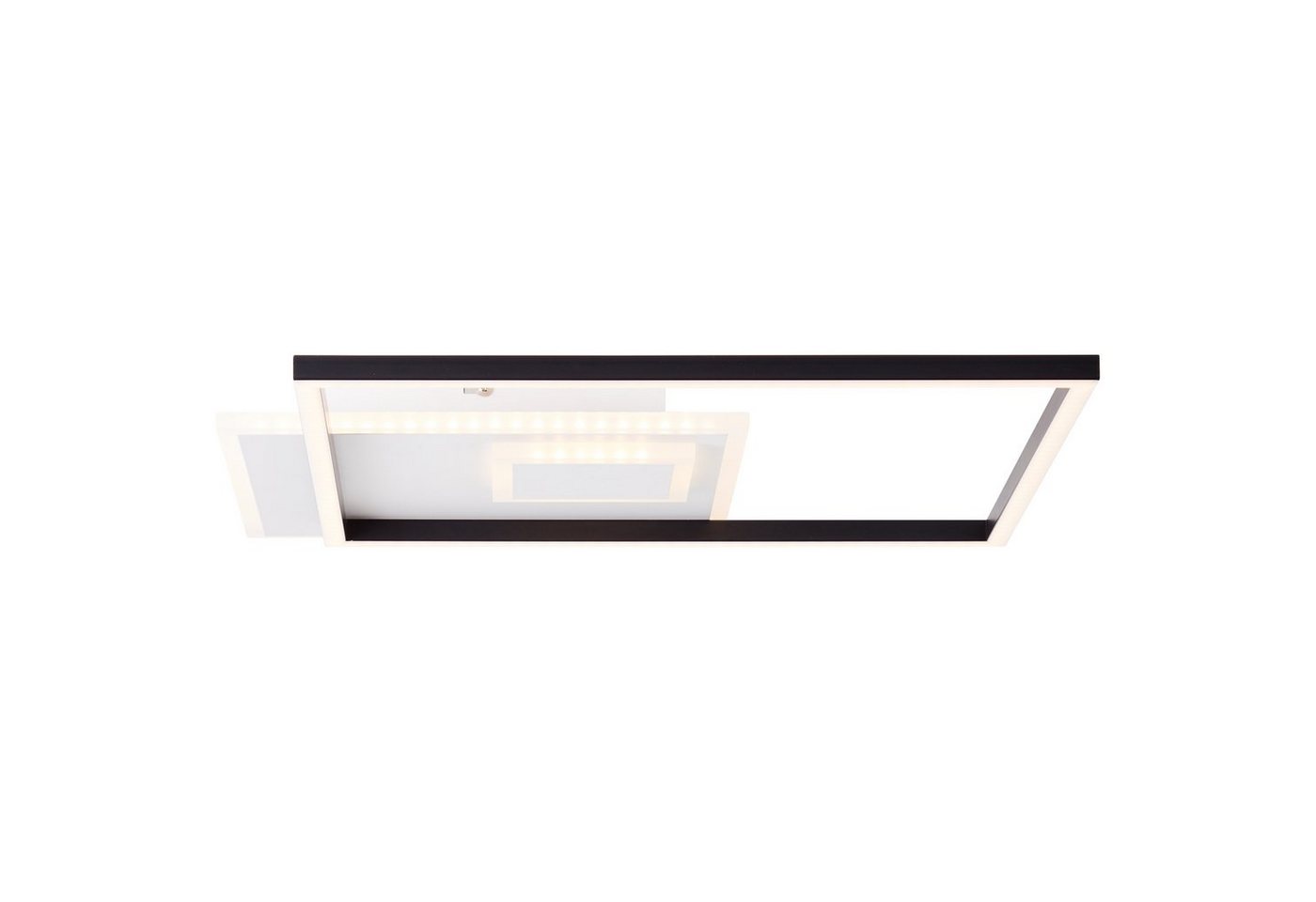 Brilliant LED Deckenleuchte Iorgo, Dimmfunktion, LED fest integriert, Warmweiß, 43 x 43 cm, 4300 lm, Metall/Kunststoff, schwarz/weiß Brilliant LED Deckenleuchte Iorgo, Dimmfunktion, LED fest integriert, Warmweiß, 43 x 43 cm, 4300 lm, Metall/Kunststoff, schwarz/weiß von Brilliant