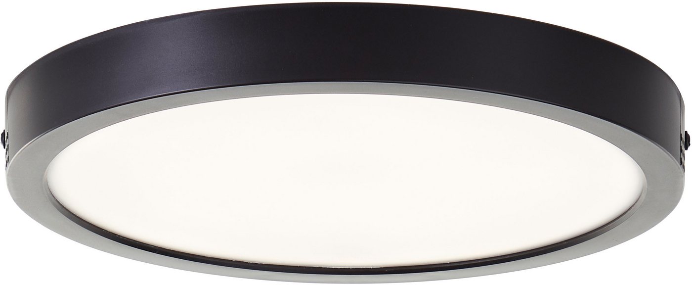 Brilliant LED Deckenleuchte Navara, LED fest integriert, Neutralweiß, Ø 27,5cm, Höhe 3 cm, 1900 lm, 4000 K, IP44, Schwarz Brilliant LED Deckenleuchte Navara, LED fest integriert, Neutralweiß, Ø 27,5cm, Höhe 3 cm, 1900 lm, 4000 K, IP44, Schwarz von Brilliant