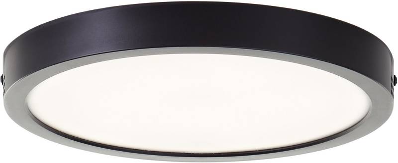 Brilliant LED Deckenleuchte Navara, LED fest integriert, Neutralweiß, Ø 27,5cm, Höhe 3 cm, 1900 lm, 4000 K, IP44, Schwarz von Brilliant