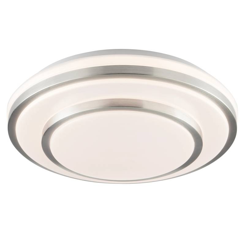 Brilliant LED-Deckenleuchte Nivaro Silber Weiß Ø 29,3 cm von Brilliant