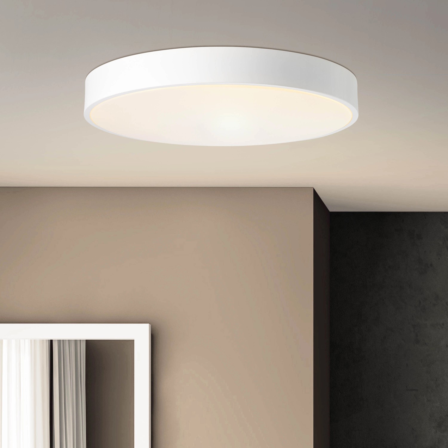 Brilliant LED-Deckenleuchte Slimline Ø 49 cm Sand und Weiß Brilliant LED-Deckenleuchte Slimline Ø 49 cm Sand und Weiß von Brilliant