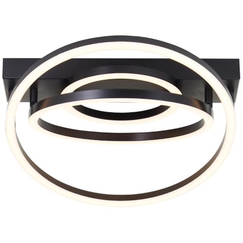 Brilliant LED-Deckenleuchte in schwarz – Deckenlampe inklusive 3-Stufen-Dimmer und 3300 Lumen – Warmweiße Lichtfarbe mit 3000 Kelvin – Moderne Wohnzimmerlampe von Brilliant
