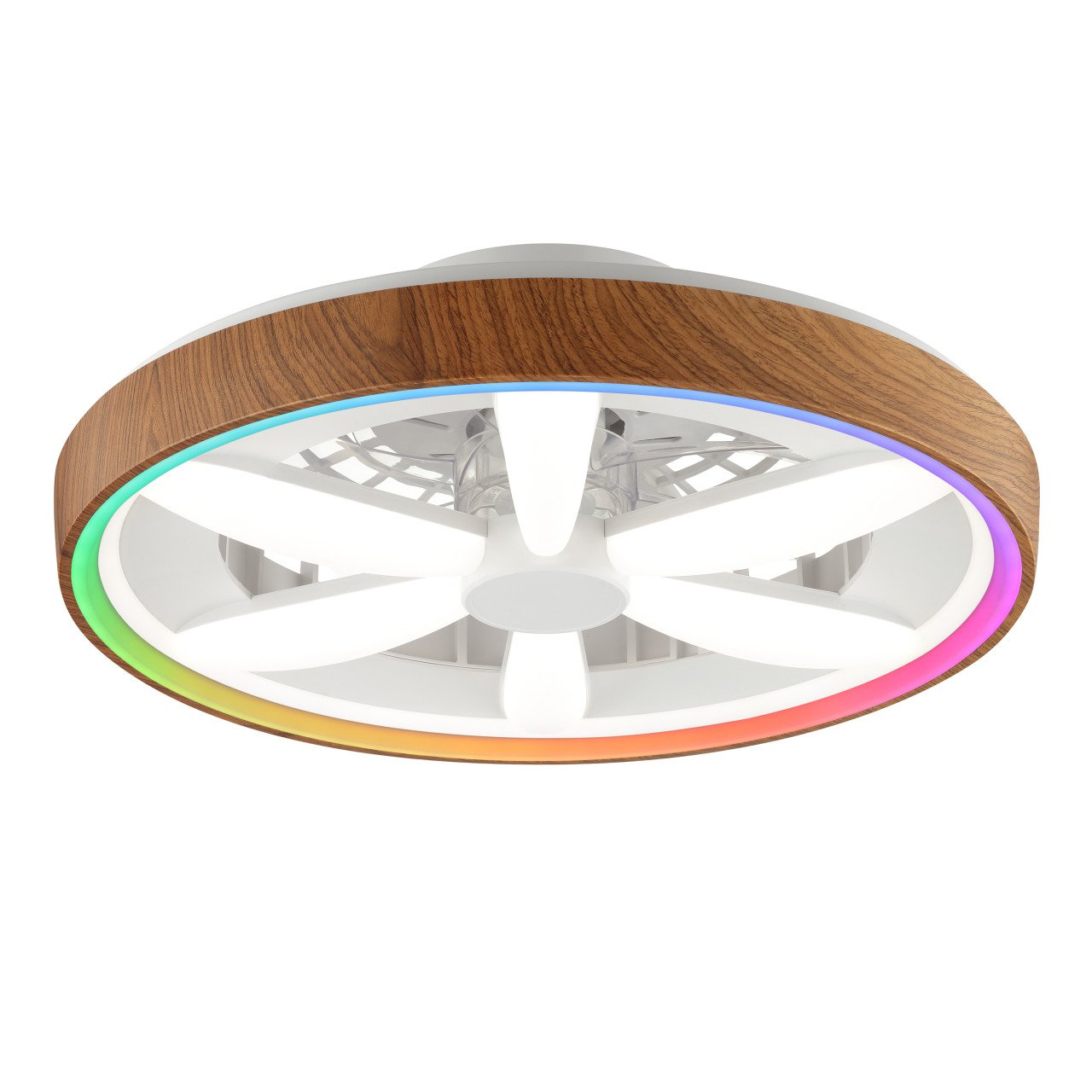 Brilliant LED Deckenleuchte mit Ventilator Gaiano Ø 48 cm 48 W holz/weiß Brilliant LED Deckenleuchte mit Ventilator Gaiano Ø 48 cm 48 W holz/weiß von Brilliant