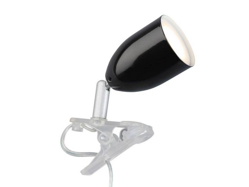 Brilliant LED Klemmtischleuchte Leo, Warmweiß, Lampe Leo LED Klemmleuchte schwarz 1x LED-PAR51, GU10, 3W LED-Reflek von Brilliant