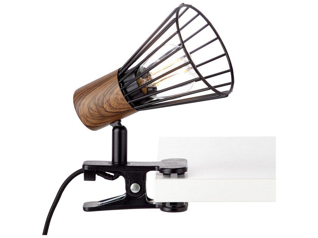 Brilliant LED Schreibtischlampe Manama, Lampe Manama Klemmleuchte holz dunkel/schwarz matt 1x D45, E14, 28W Brilliant LED Schreibtischlampe Manama, Lampe Manama Klemmleuchte holz dunkel/schwarz matt 1x D45, E14, 28W von Brilliant