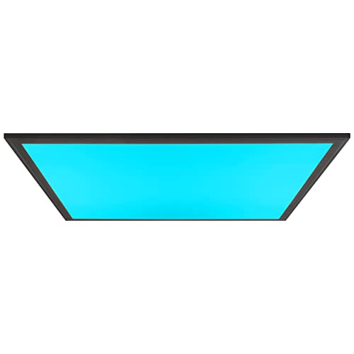 Brilliant LED Panel Aufbaupaneel - Deckenaufbau-Paneel dimmbar mit Fernbedienung steuerbar und mit RGB-Farbwechsel/CCT - flächiges Licht - aus Metall/Kunststoff, in sand schwarz - 60x60cm Brilliant LED Panel Aufbaupaneel - Deckenaufbau-Paneel dimmbar mit Fernbedienung steuerbar und mit RGB-Farbwechsel/CCT - flächiges Licht - aus Metall/Kunststoff, in sand schwarz - 60x60cm von Brilliant
