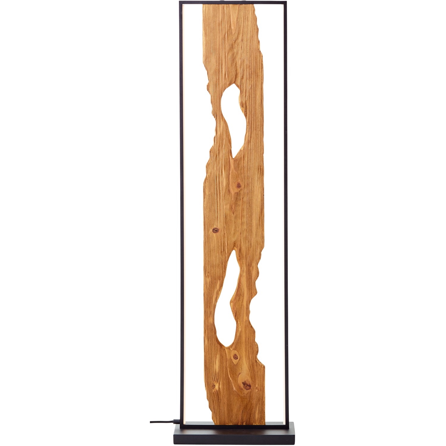 Brilliant LED-Standleuchte Chaumont 120 cm Schwarz und Holz von Brilliant