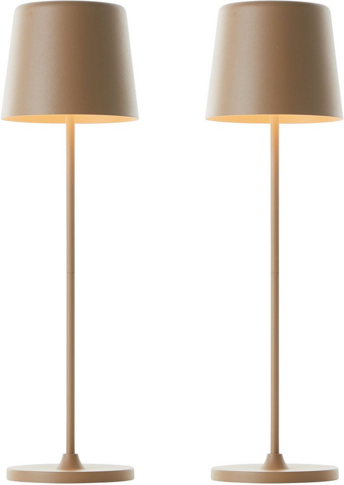 Brilliant LED Tischleuchte Kaami - mobile LED Außen Akku Tischlampe 2er-Set, Dimmer, Dimmfunktion, mehrere Helligkeitsstufen, LED fest integriert, Warmweiß, 310 lm, Touchdimmer, USB, Akku, Outdoor, Indoor, Akkuleuchte 37cm hoch Brilliant LED Tischleuchte Kaami - mobile LED Außen Akku Tischlampe 2er-Set, Dimmer, Dimmfunktion, mehrere Helligkeitsstufen, LED fest integriert, Warmweiß, 310 lm, Touchdimmer, USB, Akku, Outdoor, Indoor, Akkuleuchte 37cm hoch von Brilliant