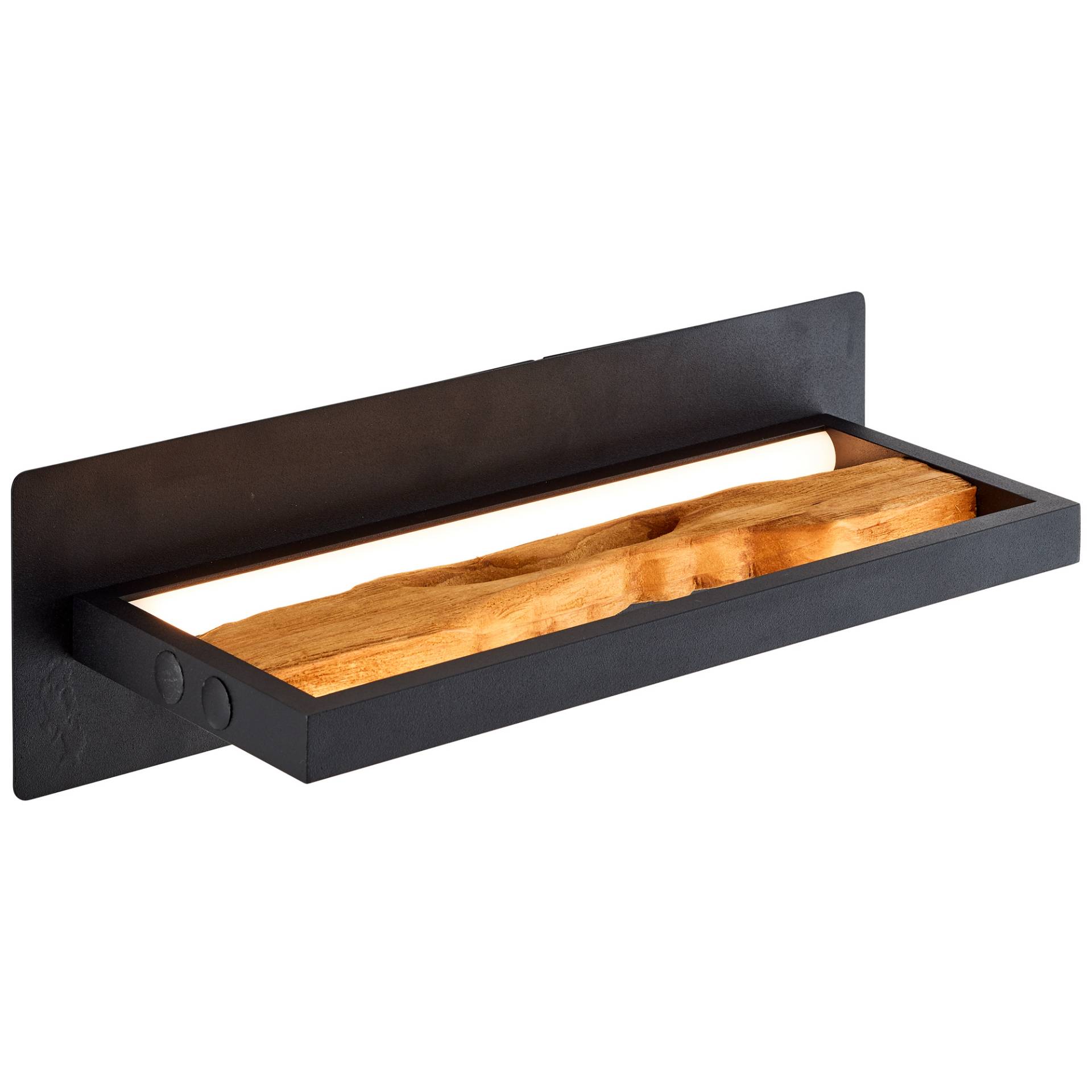 Brilliant LED-Wandleuchte 'Chaumont' holzfarben/schwarz 35 x 15 cm von Brilliant