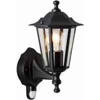 Brilliant - Lampe, Carleen Außenwandleuchte Bewegungsmelder schwarz, 1x A60, E27, 60W, IP-Schutzart: 23 - regengeschützt - schwarz von Brilliant