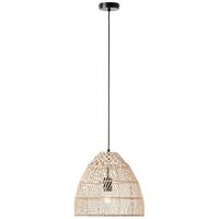 Brilliant - Lampe, Minster Pendelleuchte 35cm natur/weiß, 1x A60, E27, 25W, Kabel kürzbar / in der Höhe einstellbar - braun von Brilliant