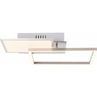 Brilliant - Lampe, Zelia led Deckenleuchte 41x41cm nickel eloxiert, 1x led integriert, 20W led integriert, (2000lm, 3000K), In 3 Stufen über von Brilliant