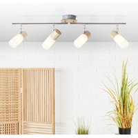 Brilliant - 4er Spot Babsan holz hell-weiß 68 x 18 cm E14 Deckenleuchte von Brilliant