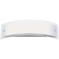 Brilliant - Lampe Elysee Wandleuchte 2flg edelstahl/weiß 2x C35, E14, 40W, geeignet für Kerzenlampen (nicht enthalten) IP-Schutzart: 21 von Brilliant