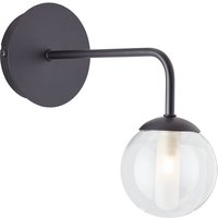Lampe Gitse Wandleuchte schwarz/transparent Metall schwarz 1x QT14, G9, 20 w - Brilliant von Brilliant