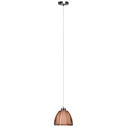 Brilliant Lampe Relax Pendelleuchte 20cm bronze/chrom | 1x A60, E27, 60W, g.f. Normallampen n. ent. | In der Höhe einstellbar/Kabel kürzbar | Für LED-Leuchtmittel geeignet von Brilliant