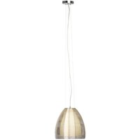 Lampe Relax Pendelleuchte 30cm chrom/weiß 1x A60, E27, 60W, geeignet für Normallampen (nicht enthalten) In der Höhe einstellbar/Kabel kürzbar von Brilliant