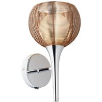 Lampe Relax Wandleuchte Schalter bronze/chrom 1x QT14, G9, 33W, geeignet für Stiftsockellampen nicht enthalten Mit Kippschalter Für LED-Leuchtmittel von Brilliant