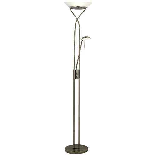 BRILLIANT Lampe Ollie LED Deckenfluter Lesearm messing antik | 1x 18W LED integriert (SMD), (1600lm, 3000K) | Fluter und Lesearm über Drehdimmer einstellbar BRILLIANT Lampe Ollie LED Deckenfluter Lesearm messing antik | 1x 18W LED integriert (SMD), (1600lm, 3000K) | Fluter und Lesearm über Drehdimmer einstellbar von Brilliant
