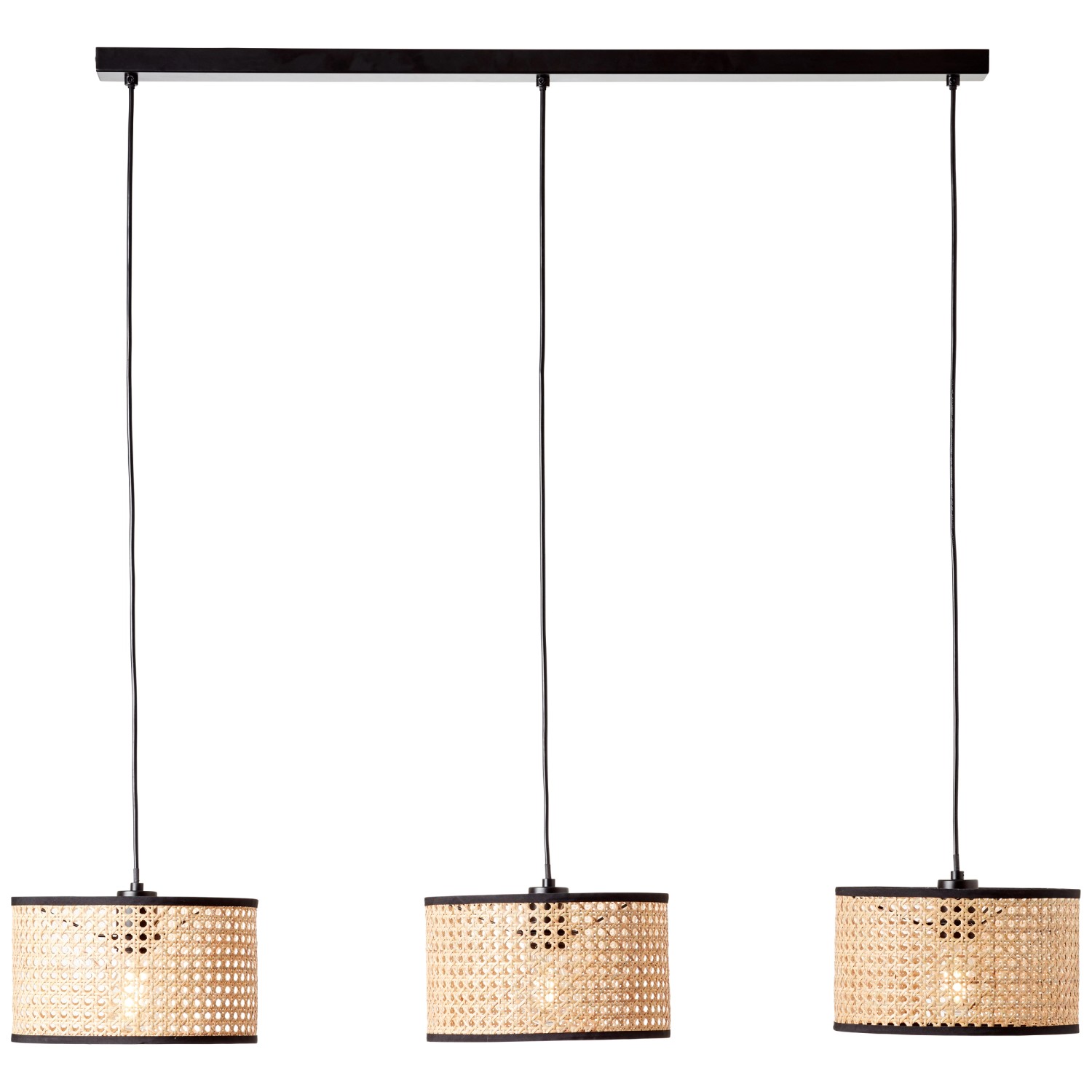 Brilliant Pendelleuchte 3er Wiley Rattan-Schwarz Brilliant Pendelleuchte 3er Wiley Rattan-Schwarz von Brilliant