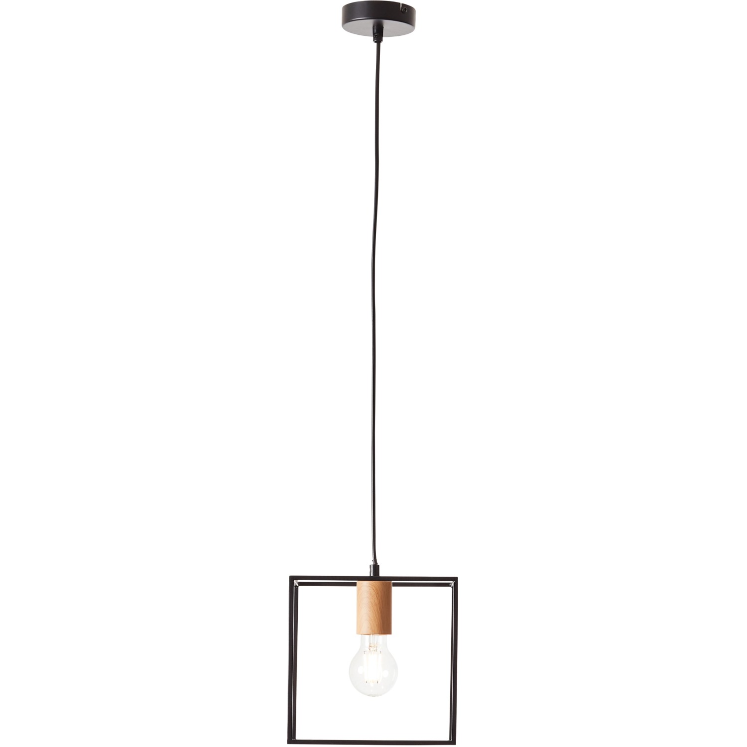 Brilliant Pendelleuchte Arica 1-flammig Schwarz und Holzfarbend Brilliant Pendelleuchte Arica 1-flammig Schwarz und Holzfarbend von Brilliant