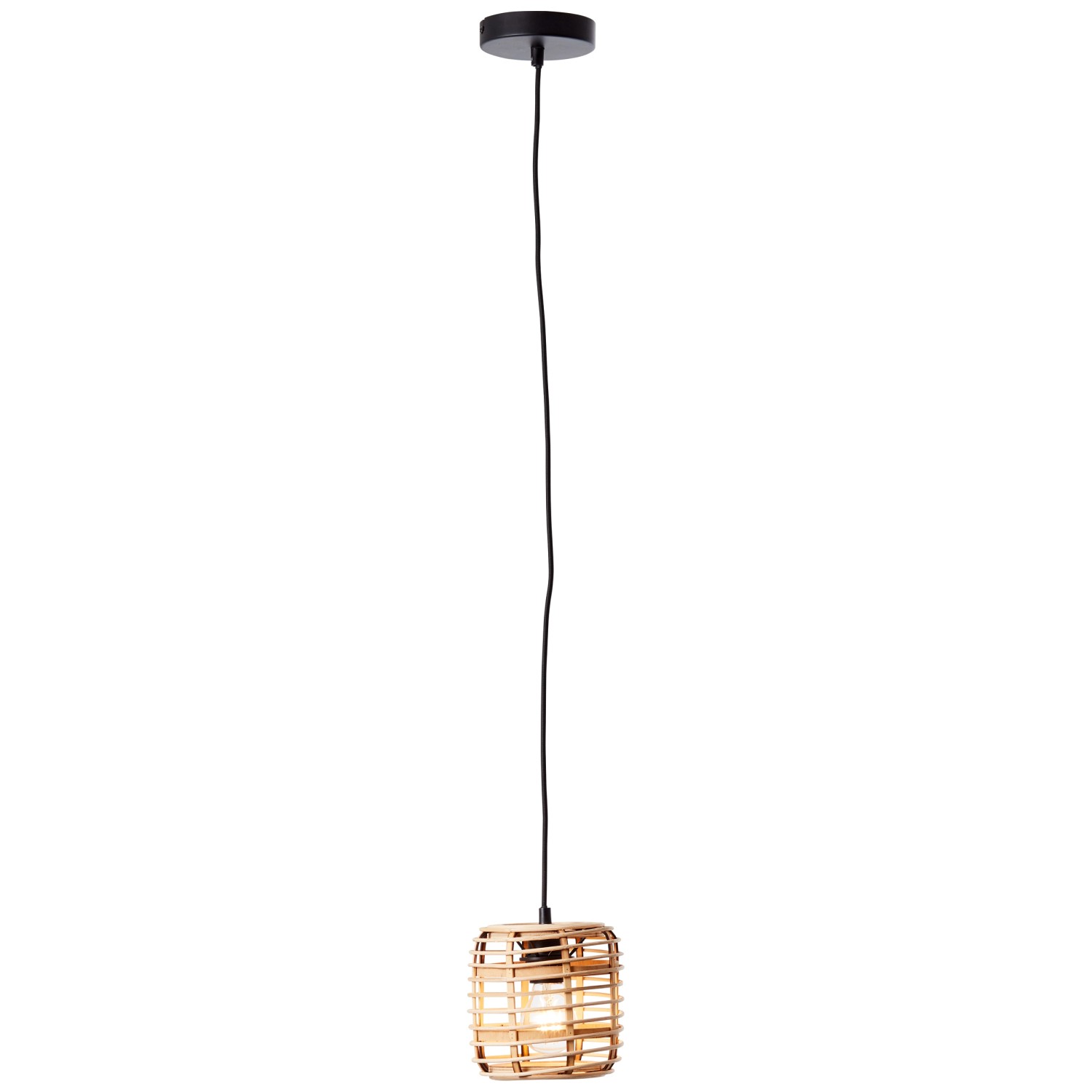 Brilliant Pendelleuchte Crosstown Ø 16 cm Holz hell-Schwarz Brilliant Pendelleuchte Crosstown Ø 16 cm Holz hell-Schwarz von Brilliant