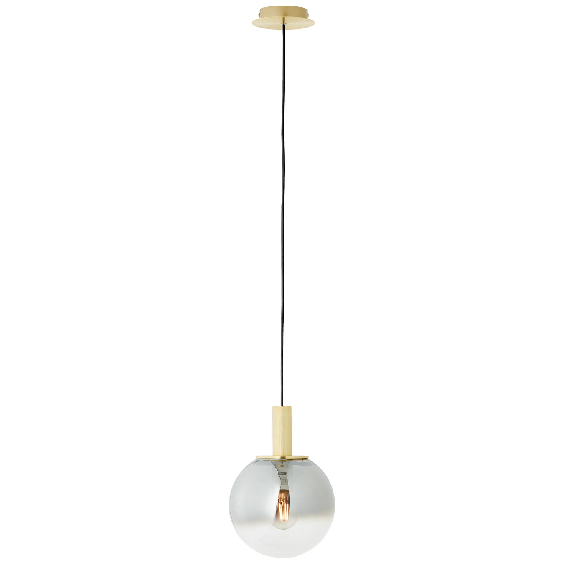 Brilliant Pendelleuchte GOULD 1-flammig in Metall gold/Glas grau getönt Brilliant Pendelleuchte GOULD 1-flammig in Metall gold/Glas grau getönt von Brilliant