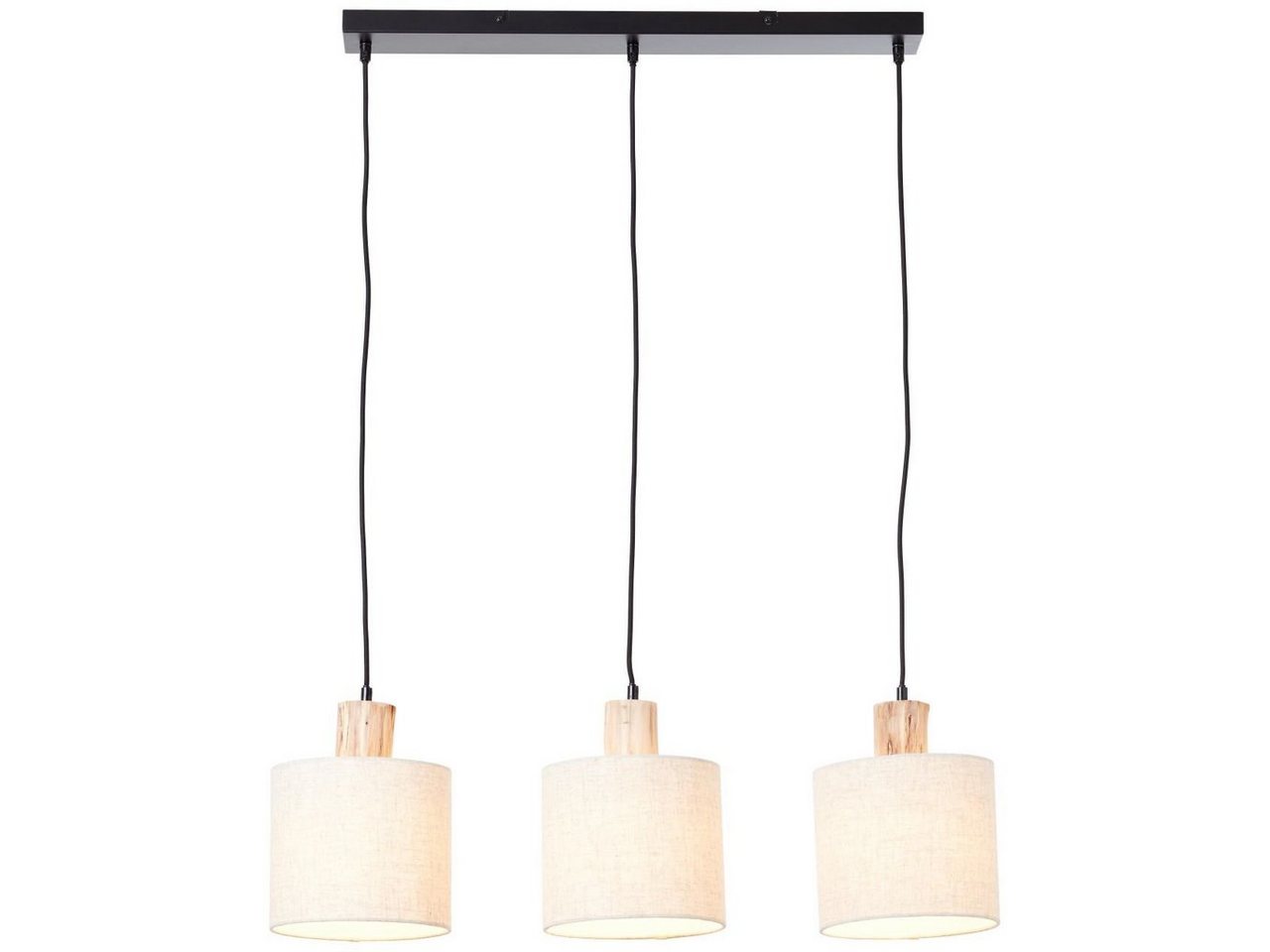Brilliant Pendelleuchte Pia, ohne Leuchtmittel, Hängelampe 3flg Balken schwarz/natur Brilliant Pendelleuchte Pia, ohne Leuchtmittel, Hängelampe 3flg Balken schwarz/natur von Brilliant
