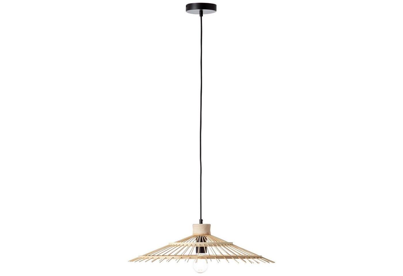 Brilliant Pendelleuchte Pirae, ohne Leuchtmittel, Hängelampe 1flg schwarz/natur Brilliant Pendelleuchte Pirae, ohne Leuchtmittel, Hängelampe 1flg schwarz/natur von Brilliant