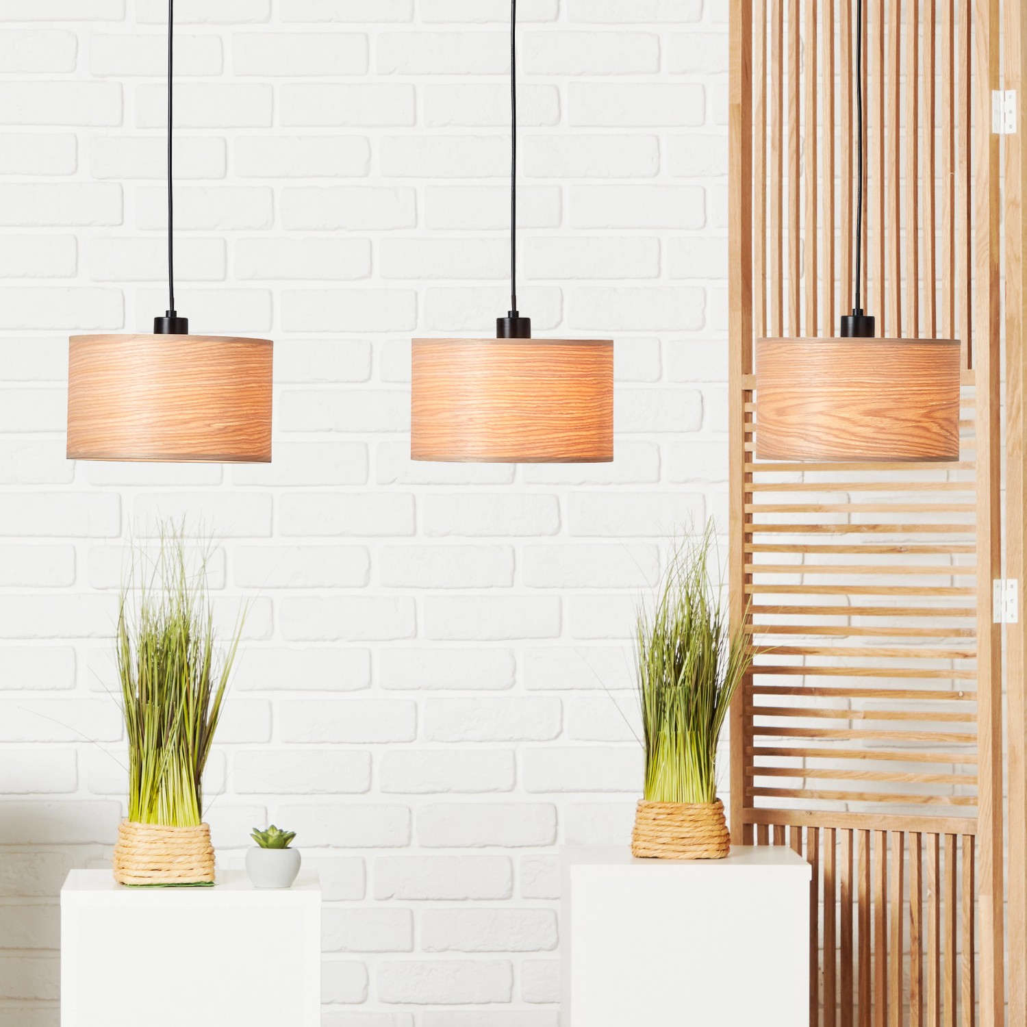 Brilliant Pendelleuchte Romm 3-flammig Holz und Schwarz Brilliant Pendelleuchte Romm 3-flammig Holz und Schwarz von Brilliant