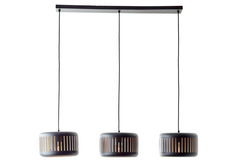 Brilliant Pendelleuchte Tyas, Tyas Pendelleuchte 3flg schwarz/gold Metall/Holz schwarz 3x A60, E27 von Brilliant