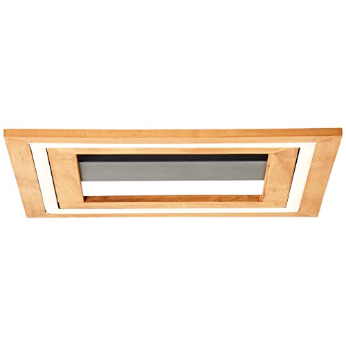 Brilliant Rhea LED Deckenleuchte 35x35cm schwarz/holz, Holz/Metall/Kunststoff, 1x LED integriert, 24 W, (Lichtstrom: 2700lm, Lichtfarbe: 3000K) von Brilliant
