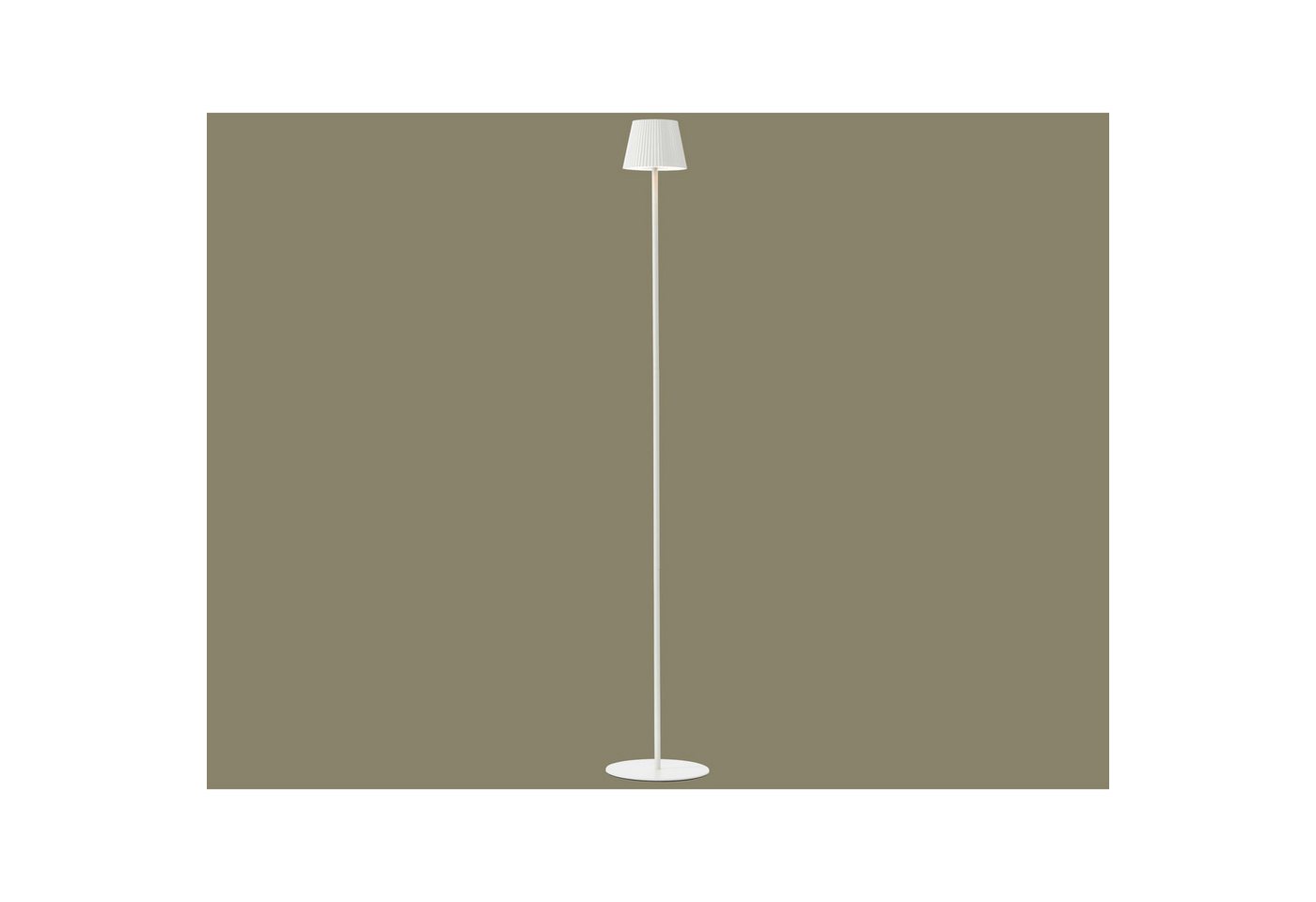 Brilliant LED Außen-Stehlampe BRILLIANT LED-Akku-Stehleuchte Macobo, 3,4W, 340lm, 3000K, weiß von Brilliant