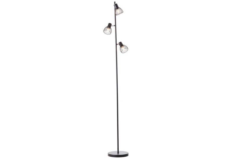 Brilliant Stehlampe Blacky, ohne Leuchtmittel, 3flg schwarz matt von Brilliant