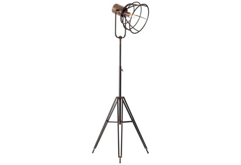 Brilliant Stehlampe Reece, Reece Standleuchte dreibeinig schwarz stahl Metall/Holz schwarz 1x A60 von Brilliant