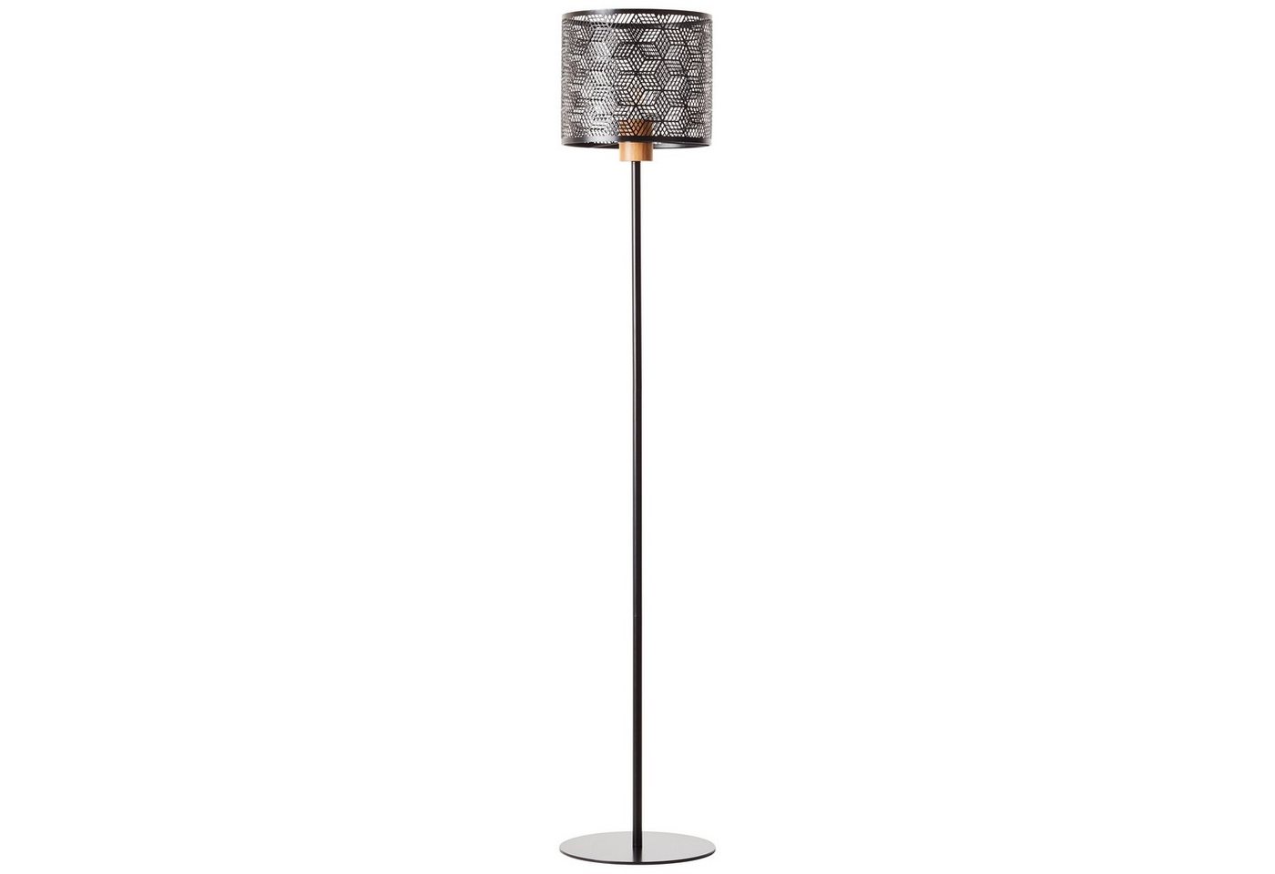 Brilliant Stehlampe Santy, ohne Leuchtmittel, 161 x 29 cm, E27, Metall/Bambus, schwarz/natur von Brilliant