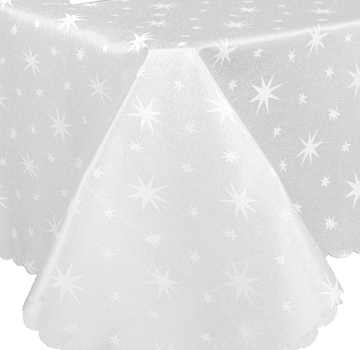 Brilliant Tischdecke LUREX STERNE Tischdecke ECKIG Weihnachten festlich Glimmer Glitzer, Jaquardgewebe von Brilliant