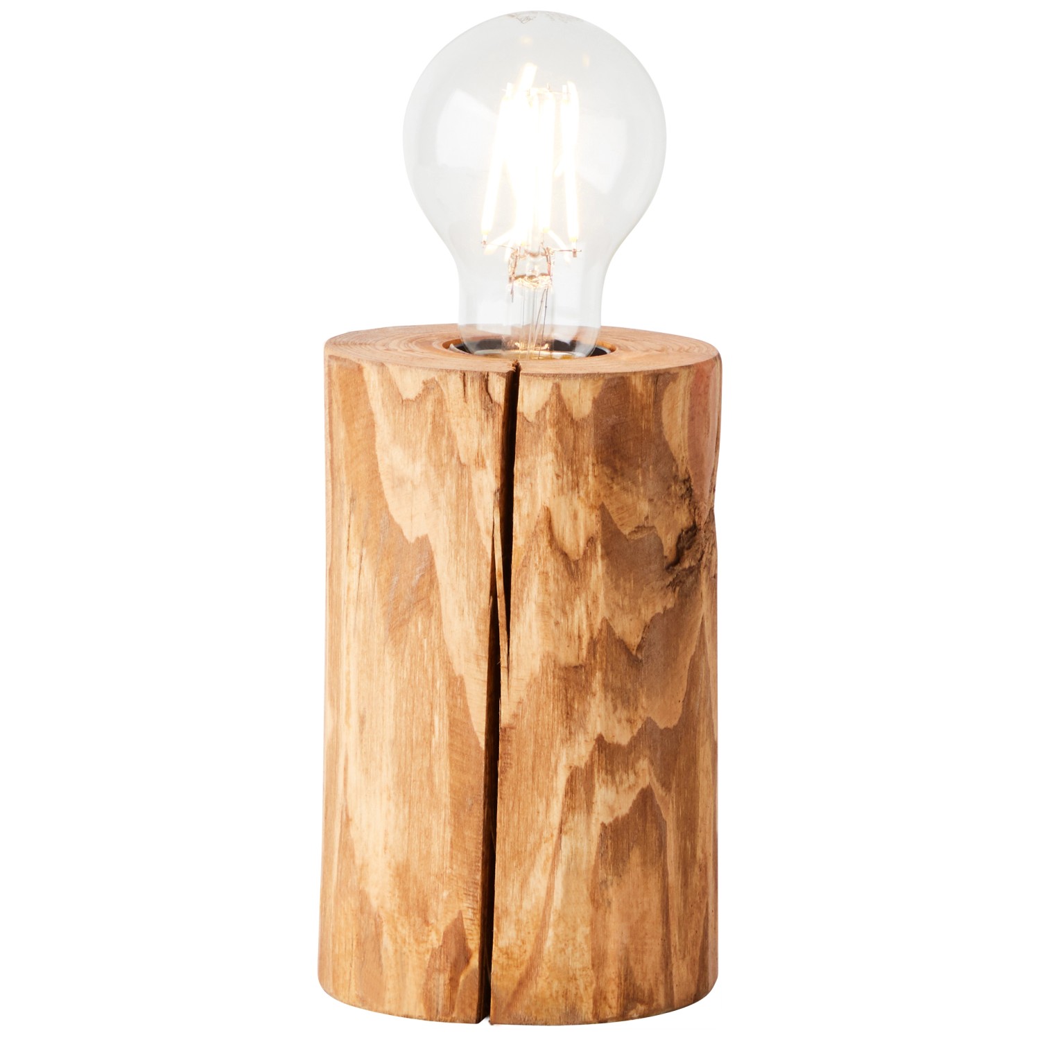 Brilliant Tischleuchte Trabo FSC®-Holz 15 cm hoch Kiefer gebeizt von Brilliant