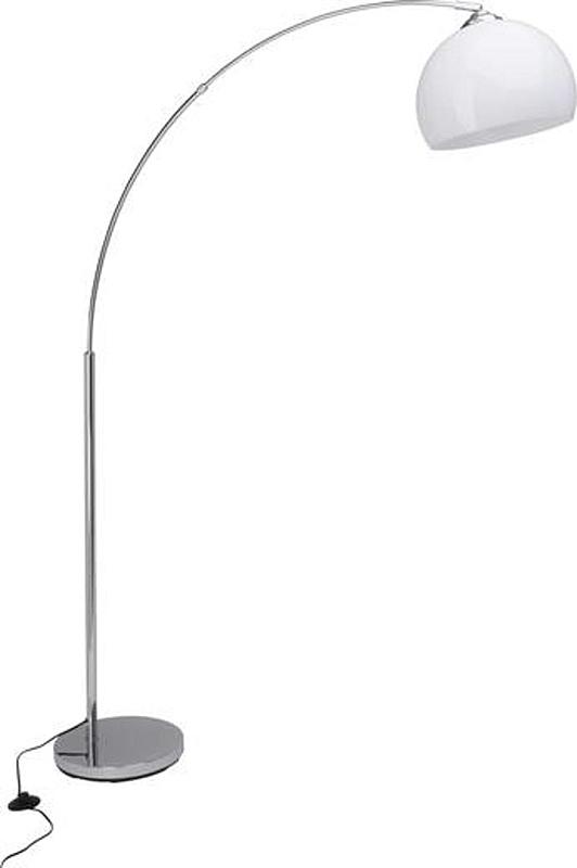 Brilliant Vessa 92940/75 Stehlampe Halogen E27 60 W Fußschalter Chrom Weiß B-Ware von Brilliant
