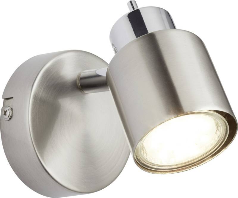 Brilliant Wandleuchte Brilliant 1er Spot Andres nickel-chrom 12 x 8 cm, Ohne Leuchtmittel, Nicht dimmbar nicht Smart Home-fähig ohne Bewegungsmelder von Brilliant