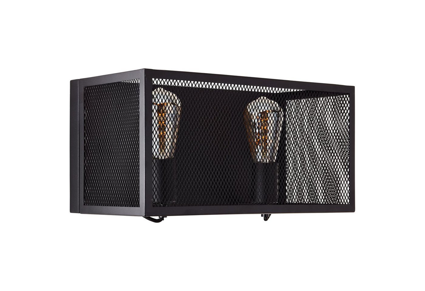 Brilliant Wandleuchte Maze, ohne Leuchtmittel, 20 x 40 x 20 cm, 2 x E27, max. 40 W, Metall, schwarz korund von Brilliant