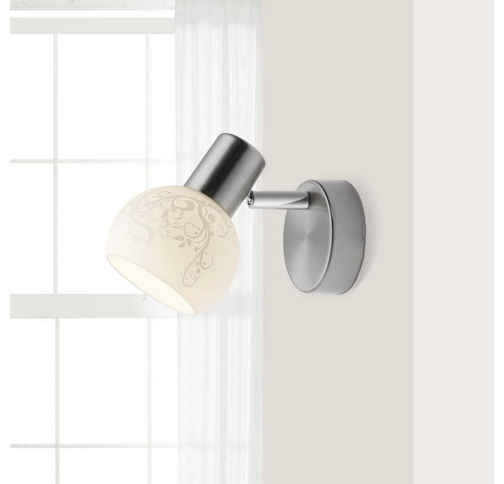 Brilliant Wandleuchte Wandleuchte Bona in Silber und Weiß E14 von Brilliant