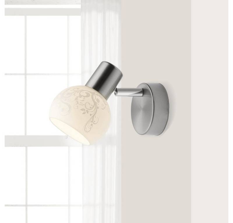 Brilliant Wandleuchte Wandleuchte Bona in Silber und Weiß E14 von Brilliant