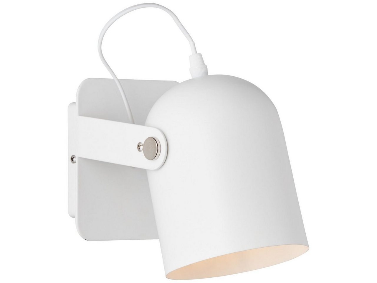 Brilliant Wandleuchte Yan, Lampe Yan Wandspot Schalter weiß 1x A60, E27, 30W, geeignet für Norm von Brilliant