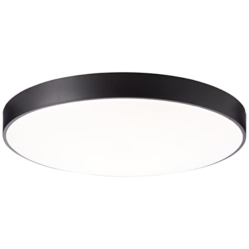 Brilliant funktionale LED Deckenlampe - XXL Deckenleuchte mit Sternenhimmel-Optik mit Fernbedienung - Lichtfarbe einstellbar CCT aus Metall/Kunststoff, in weiß/schwarz - Ø 78cm von Brilliant