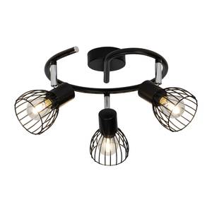 home24 Deckenstrahler Blacky II Ø 30cm Schwarz Stahl, lackiert E14 von home24